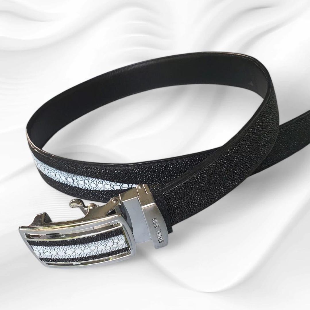Genuine White Thorn Stingray Leather Belt Size 1.5