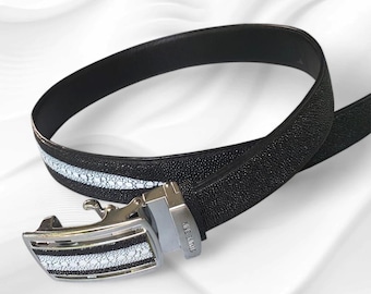 Genuine White Thorn Stingray Leather Belt Size 1.5