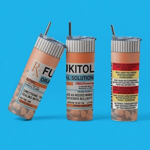FUKITOL RX nieodpowiedni dla dorosłych, 20-uncjowy lub 30-uncjowy chudy kubek (opcja świecąca w ciemności)