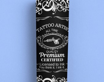 Tattoo Artist black and white (glow in dark option) 20oz tumbler 30oz