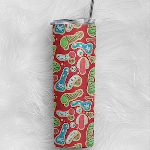 Inappropriate Adult Christmas 20oz or 30oz skinny tumbler (Glow in dark)