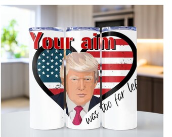 Your aim trump 20oz or 30oz skinny tumbler (Glow in dark) come with plastic straw