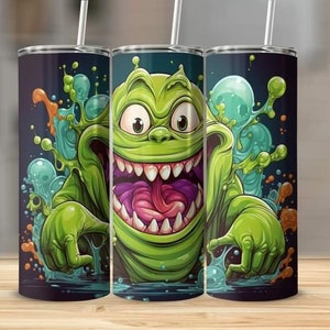 Slimer Ghostbusters 20oz 30oz tumbler (Glow in dark option)