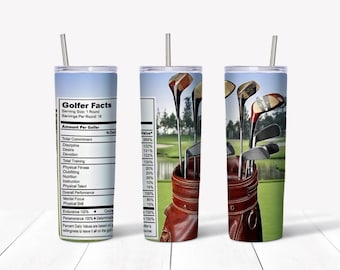 Golfers facts 20oz or 30oz tumbler (Glow in dark)