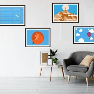 Four Elements Digital Art | Earth Air Fire Water | Printable Wall Decor | Nature-Inspired Download