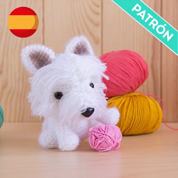 Patrón Amigurumi, West Terrier, PATRÓN ESPAÑOL, PDF, Perro Amigurumi, Patrón de Perrito a Crochet, Patrones Crochet Kawaii, Patrón Perro