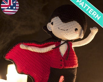 Amigurumi Vampire Doll Crochet Pattern, Halloween Decor (ENGLISH Pattern)