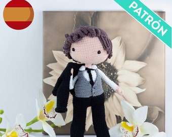 Groom Amigurumi Crochet Pattern, Spanish PDF, Wedding Gift