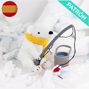 PATRÓN ESPAÑOL Oso Polar Amigurumi, PDF, Patrón Peluche Amigurumi, Patrón de Crochet, Patrones Animales Amigurumi, Juguete Oso Polar Niños