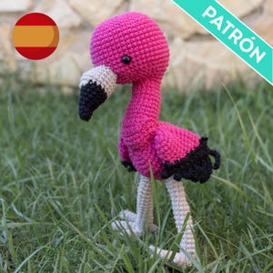 Patrón Amigurumi, Flamenco, PATRÓN ESPAÑOL, PDF, Patrón Amigurumi Crochet, Patrón Amigurumi Intermedio, Amigurumi Patrones en Español