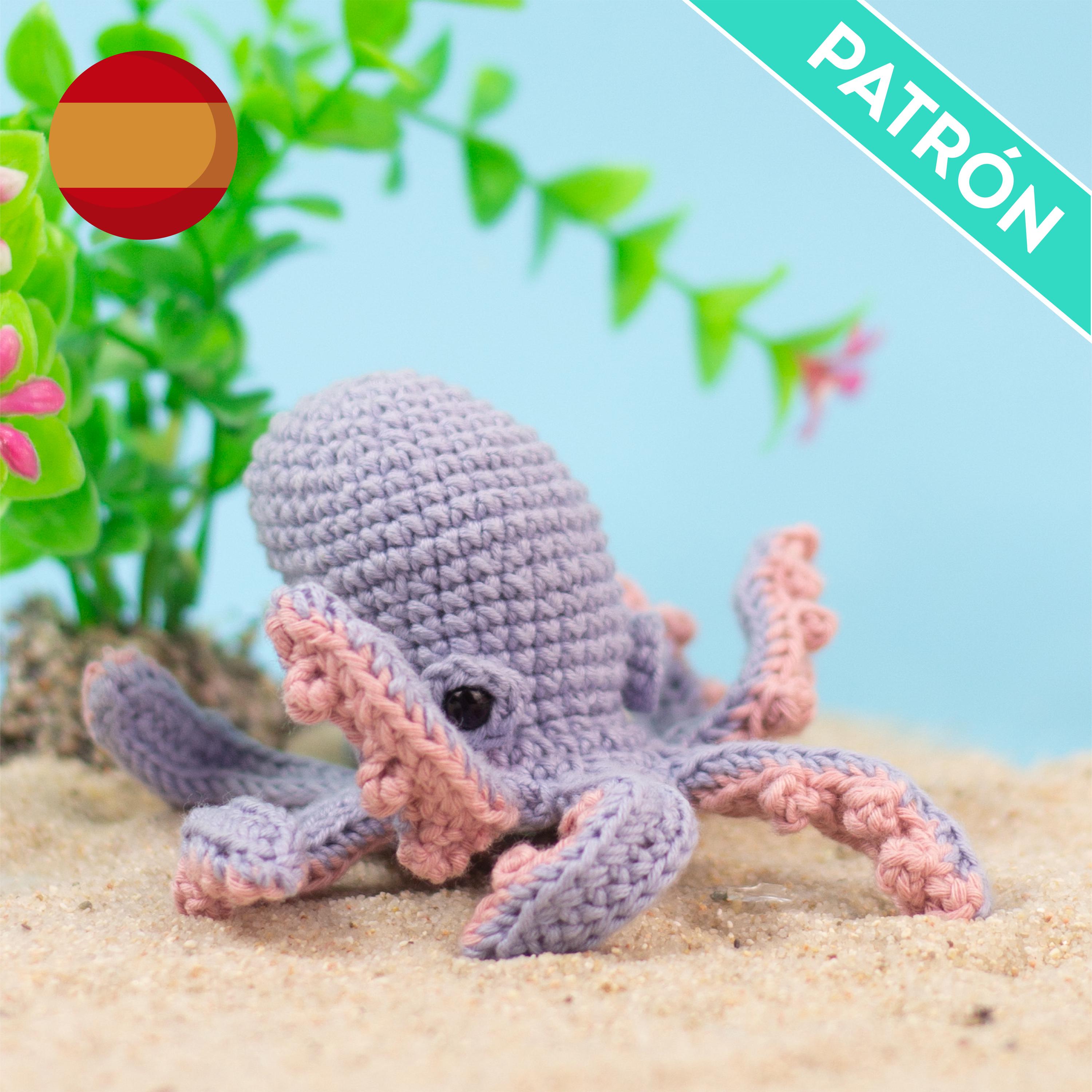 Patrón Amigurumi, Pulpo, PATRÓN ESPAÑOL, PDF, Patrones Amigurumi Crochet, Patrón Amigurumi, Animales de Crochet
