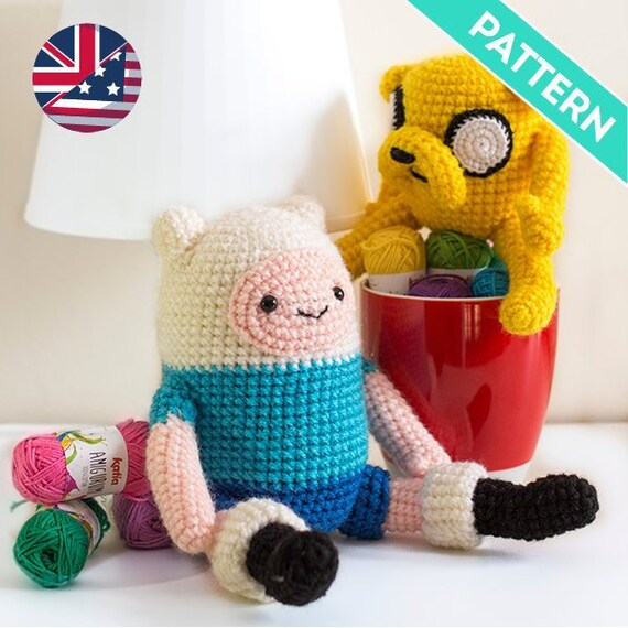 Patron Crochet Finn El Humano Y Jake El Perro Patron Ingles Etsy