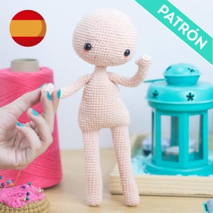 Patrón Muñeco Básico Amigurumi, PATRON ESPAÑOL, PDF, Muñecos Personalizables, Muñeca para Vestir, Patrones de Crochet Fáciles, Amigurumis.