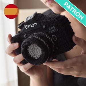 Crochet Camera Amigurumi Pattern, Spanish PDF, Photography Prop