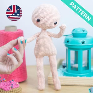 Basic Doll Amigurumi ENGLISH PATTERN, PDF, Articulated Doll Pattern, Customizable Doll Pattern, Amigurumi Doll Pattern, Crochet Doll Pattern