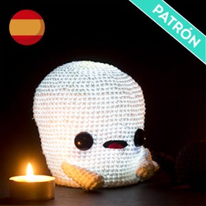 Crochet Ghost Pattern, Halloween Amigurumi, Spanish (PDF)