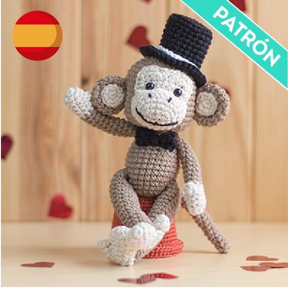 Patrón Amigurumi ESPAÑOL Mono De Crochet Boda - Etsy