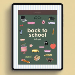 Back to School Digital Planner Stickers | Digital Teacher Stickers Goodnotes | Teacher Planner Stickers | iPad Stickers