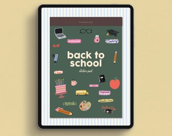 Digitale plannerstickers terug naar school | Digitale lerarenstickers Goodnotes | Leraar planner stickers | iPad-stickers