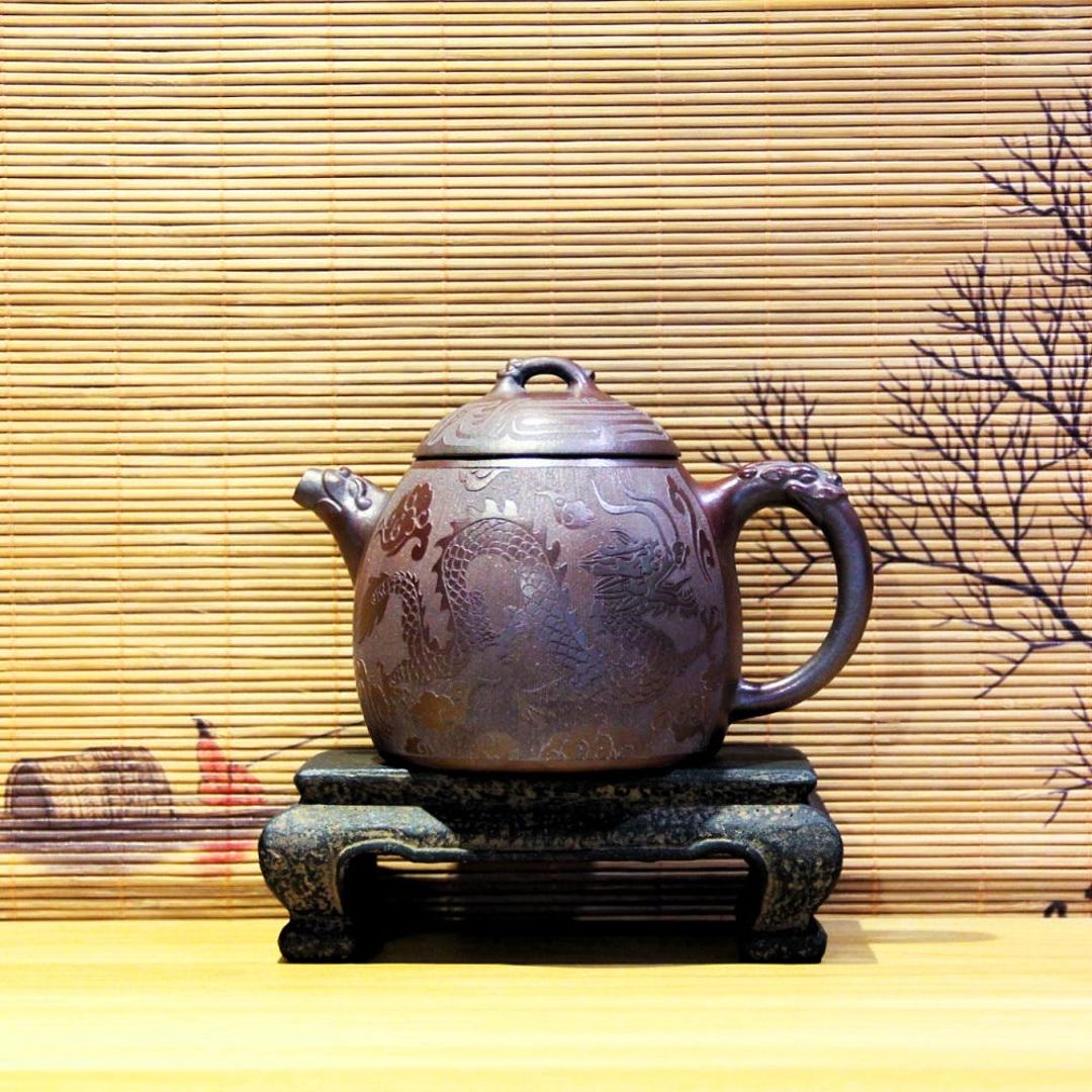 中国 龍泉急須 宜興紫砂急須 [龍琴泉] 380ml | 手作り急須 | 紫土急須 | 中国急須