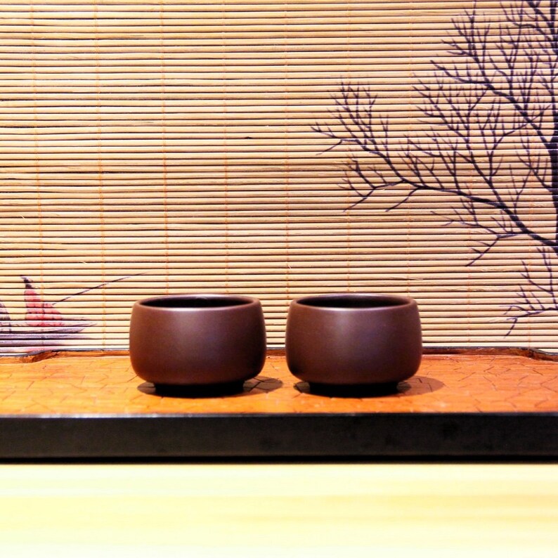 Yixing Zisha Tea Cup | Zi Zhu Ni / 50/70ml | Purple Clay Tea Cup | Chinese Tea Cup