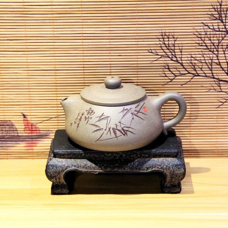 Yixing Zisha Teapot [Bamboo Shi Piao] - Thumbnail 2