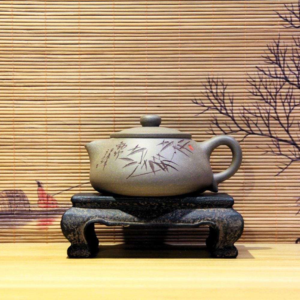 Yixing Zisha Teapot [Bamboo Shi Piao] 240ml | Handmade Teapot | Purple Clay Teapot | Chinese Teapot