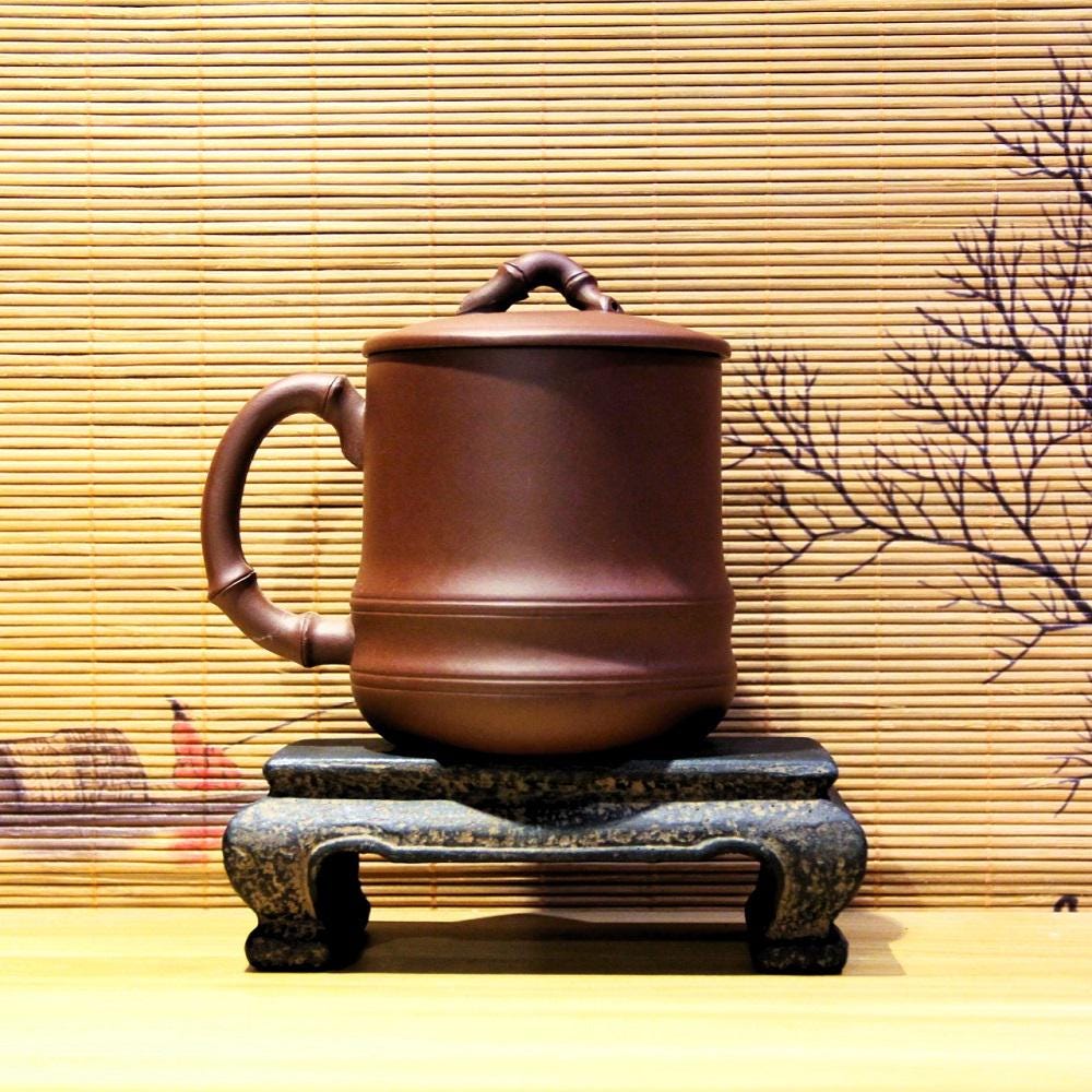 Yixing Zisha Tea Mug [qingfeng Bamboo] 450ml | Handmade Tea Mug