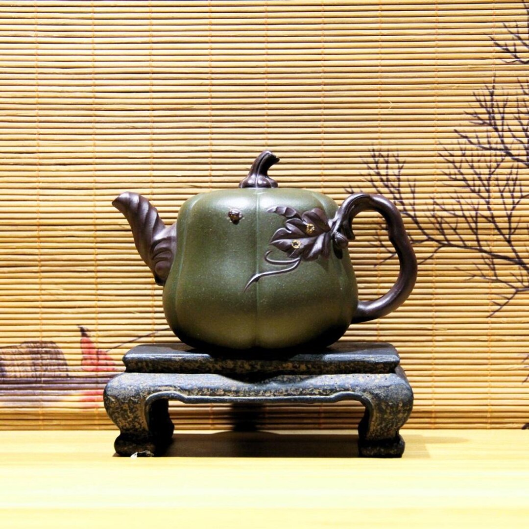 Full Handmade Yixing Zisha Teapot [bi-color Pumpkin] 350ml