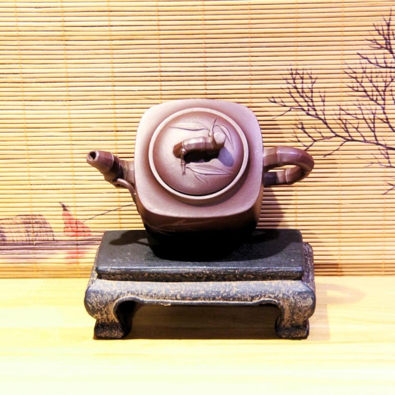 Yixing Zisha Teapot Sifang Bamboo