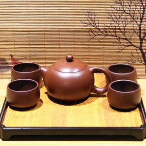 Yixing Zisha Teapot [Xishi Pot] 5 Sizes | Handmade Purple Clay Teapot