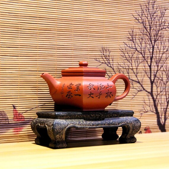 Full Handmade Yixing Zisha Teapot [dabin Liufang Pot] 300ml