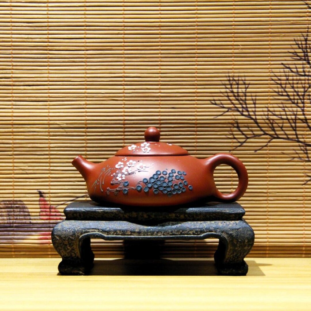 Yixing Zisha Teapot [3 Friends of Winter] 170ml | Handmade Purple