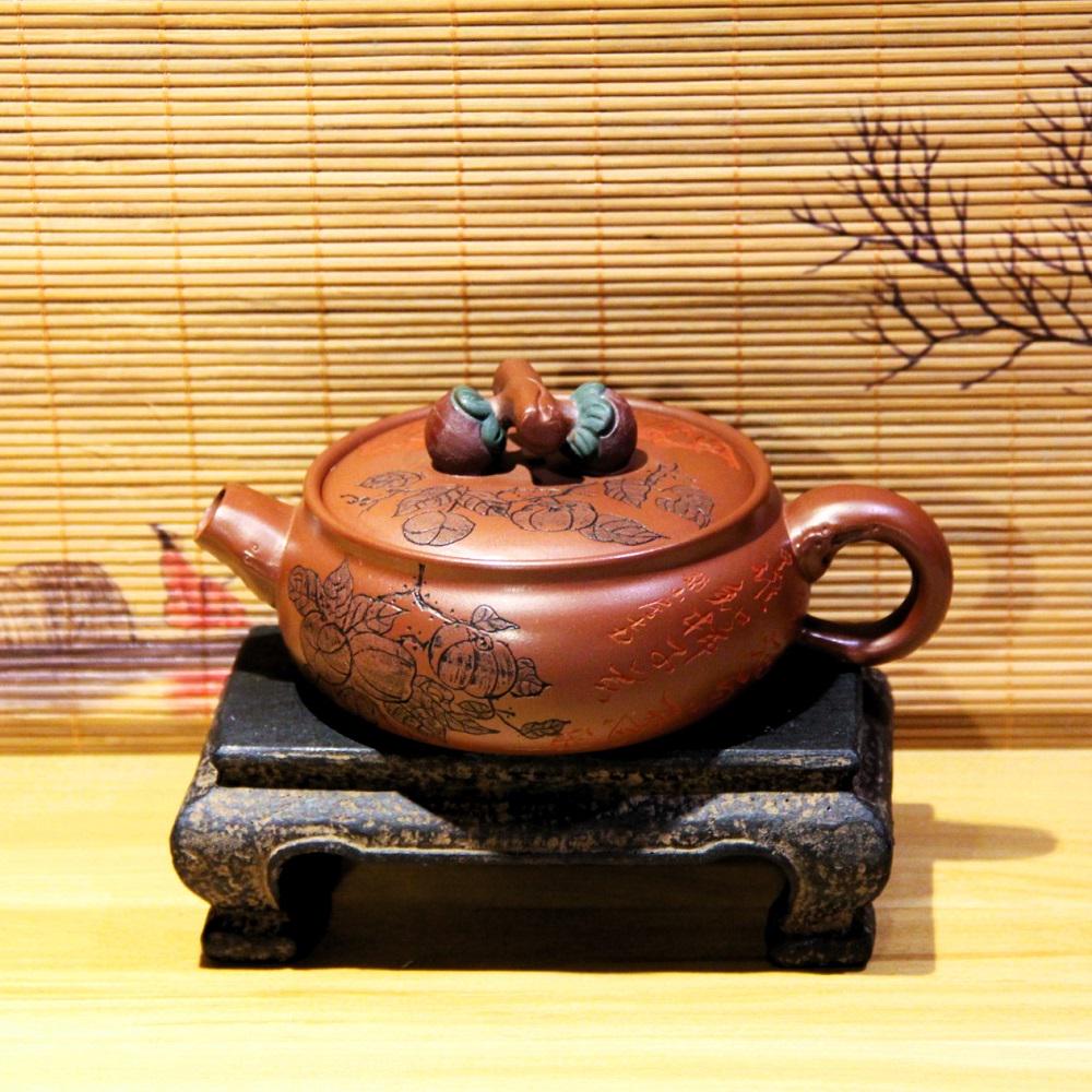 Full Handmade Yixing Zisha Teapot [shi Shi Ruyi] 200ml | Purple
