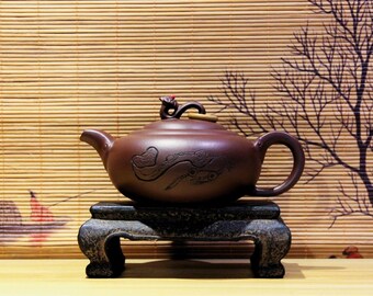 Full Handmade Yixing Zisha Teapot [Yu Ruyi] 350ml | Purple Clay Teapot