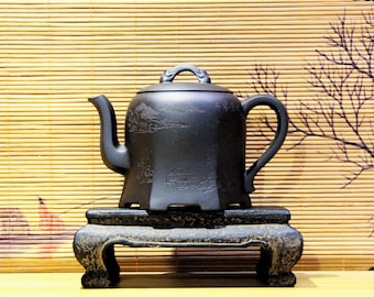 Full Handmade Yixing Zisha Teapot [Yu Bi Cheng Shui] 290ml | Purple Clay Teapot
