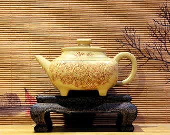 Full Handmade Yixing Zisha Teapot [Song Yun Cha Xiang] 400ml | Purple Clay Teapot