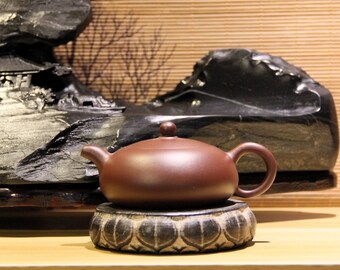Yixing Zisha Teapot [Half Moon Pot] 150ml | Handmade Teapot | Purple Clay Teapot | Chinese Teapot