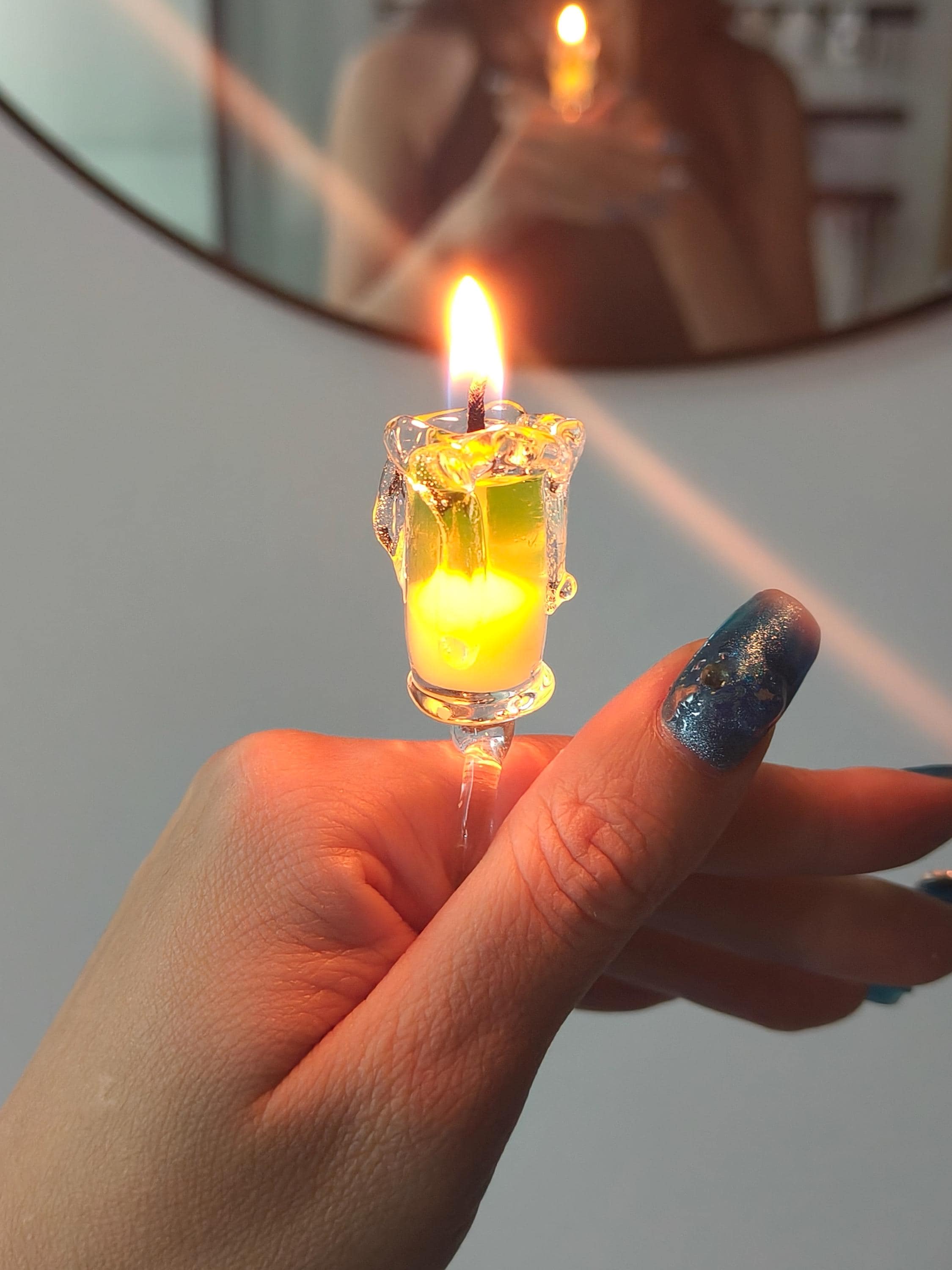 Melted Candle Ring, Book Lover’s Ring, Women’s Novelty Ring, Witch Jewelry, Halloween, Occult，Handmake Glass