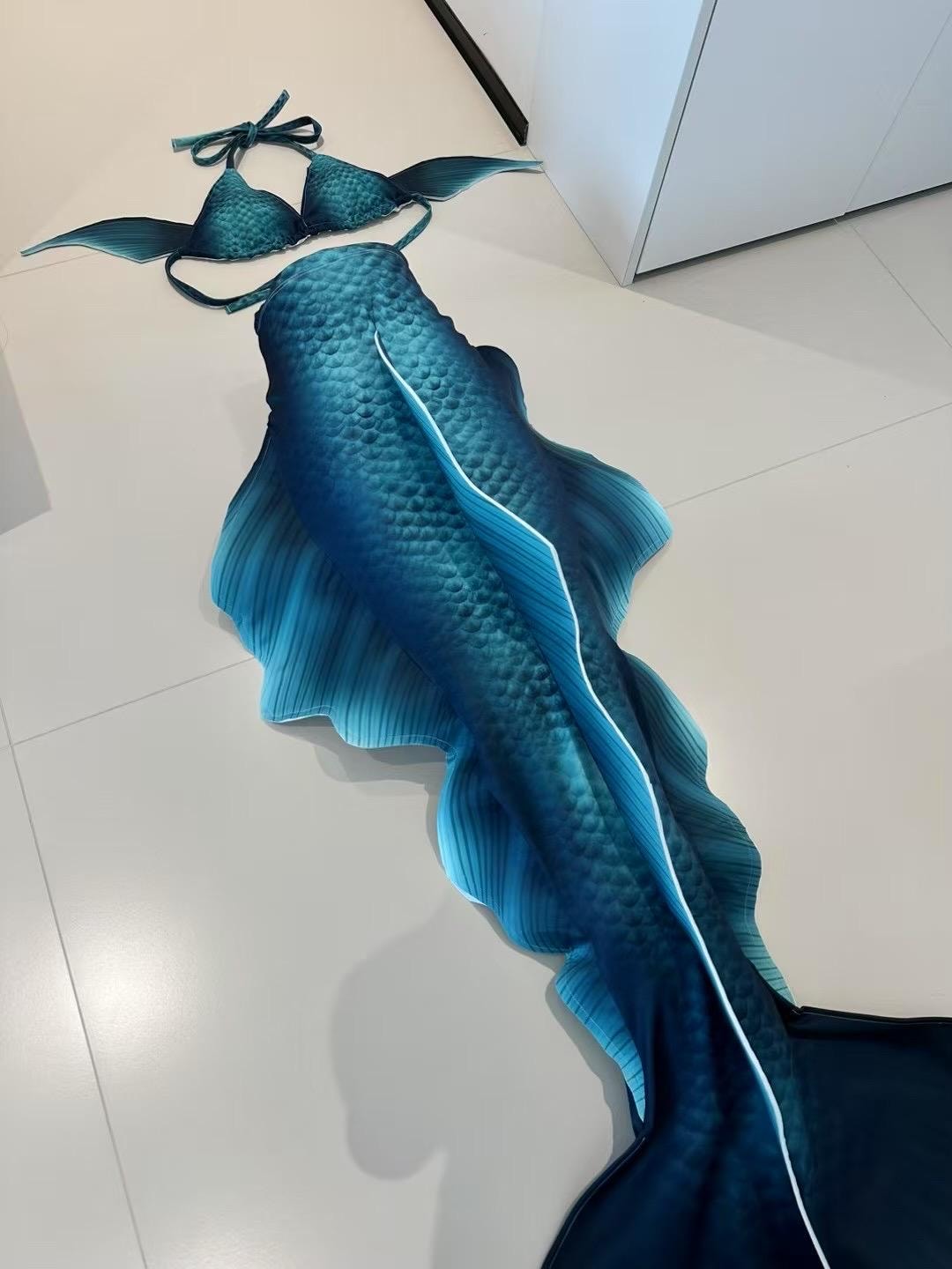 Handmade Blue Mermaid Tail Cosplay Photography Costume, Diving Costume ...