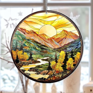 Mountain Range Acrylic Window Decor Gift for Mothers Day, Acrylic Window Hangings, Suncatcher Ornament, Home Decor, Gift for Her