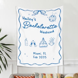 Custom Bachelorette Party Tapestry,Beach Bachelorette Photo Backdrop,Bachelorette Banner,Coastal Bachelorette Party Decor,Toast on the Coast