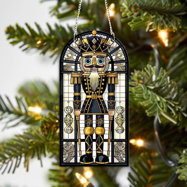 Nutcatcher Suncatcher, Nutcracker Stained Glass Ornament, Holiday Gift Idea, Gift Exchange, Gift Idea, Nutcracker Design, Christmas Gift