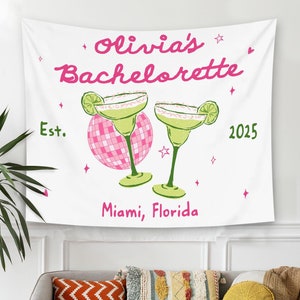 Custom Bachelorette Party Tapestry, Custom Bachelorette Beach Party Banner, Bridal Shower Decor, Beach Bachelorette Backdrop