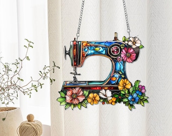 Sewing Machine Acrylic Suncatcher, Quilting Sign For Sewing Room Decor, Sewing Lover Shirt, Quilter Gift, Sewer Gifts, Sewer Decor, Sewing