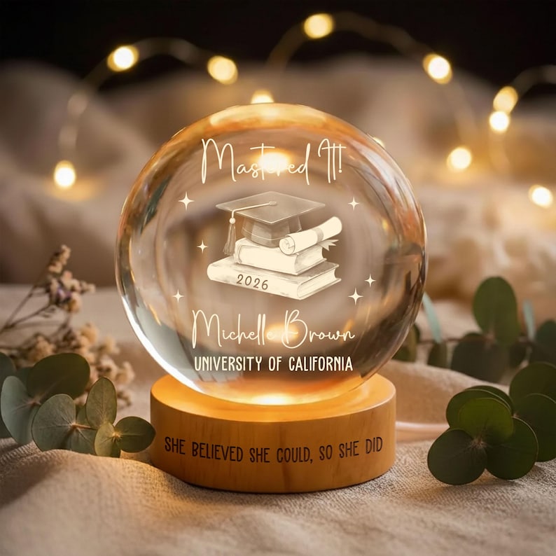 masters degree gift
graduation gift 2026
mastered it 2026
mba graduation gift
graduate gift
college graduation gift
custom night light
crystal ball lamp
personalized gift
gift for her graduate
gift for him graduate
class of 2026 gift
university graduation