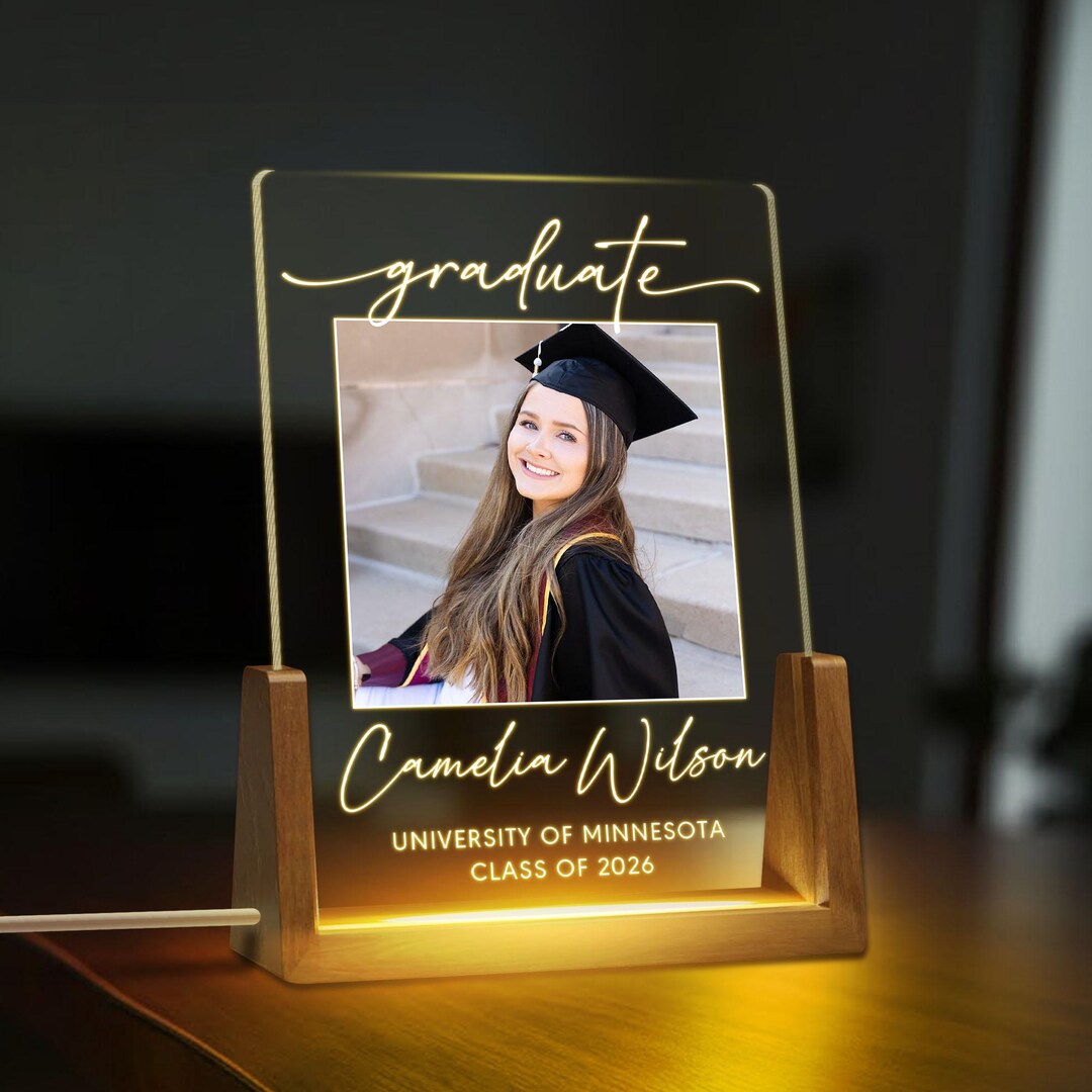 Graduation Led Version Personalized Graduation LED Night Light, Custom Photo Graduation Gifts ...