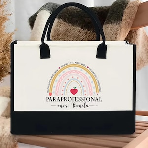 Paraprofessional Gift Tote Bag, Custom Paras Make It Possible Gift, Paraprofessional Thank You Gift, Gift for Paraprofessional, Teacher Gift