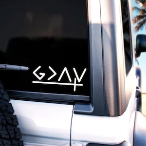 God Is Greater Than the Highs and Lows Car Decal, Laptop Decal gift, Christian Decal, Jesus Decal, Car sticker, inspirational gospel sticker