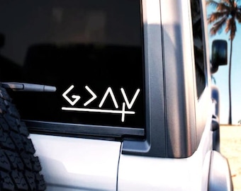 Gott ist größer als die Höhen und Tiefen Auto Aufkleber, Laptop Aufkleber Geschenk, christlicher Aufkleber, Jesus Aufkleber, Autoaufkleber, inspirierender Evangeliumaufkleber